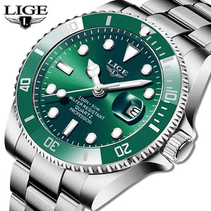 LIGE Top Brand Luxury Fashion Diver Watch Men 30ATM Waterproof Date Clock Sport Watches Mens Quartz Wristwatch Relogio Masculino - Chachski's