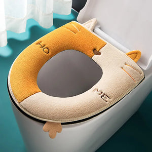 Warm Toilet Seat Cushion Household Toilet Seat Cover Washer Suede Toilet Cover Warm Universal Toilet Seat Cushion - Chachski's