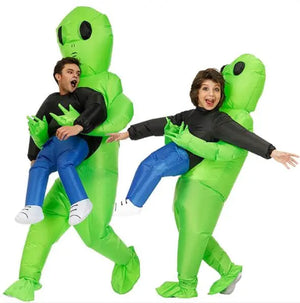 New Kids Adult ET Alien Inflatable Costume Anime Suits Dress Mascot Halloween Party Cosplay Costumes for Man Woman Boys Girls - Chachski's