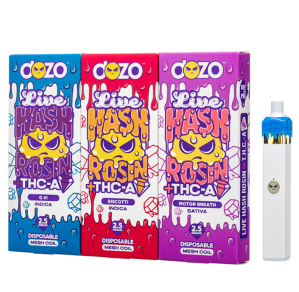 Dozo Live Hash Rosin Disposable THC-A  2.5G