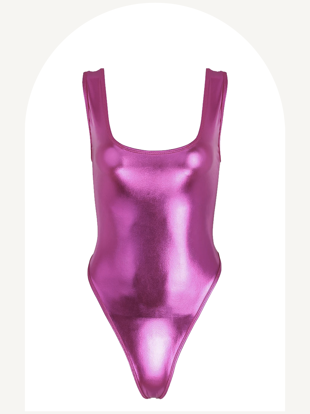 Metallic latex bodysuit