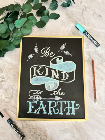 Earth Day Chalkboard Craft Idea