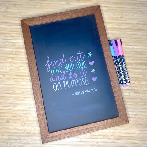 Dolly Parton Quotes Chalkboard Sign