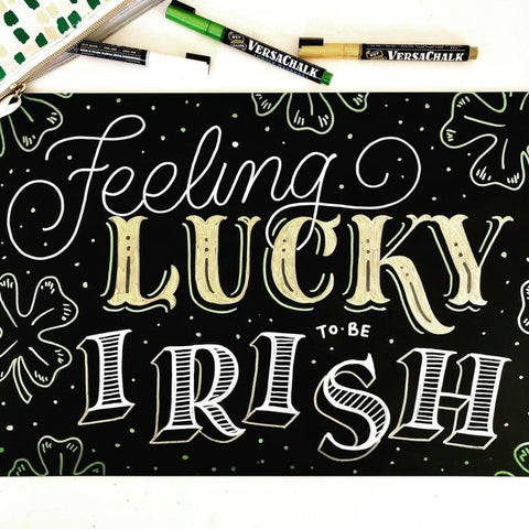 Lucky Irish Chalkboard Sign
