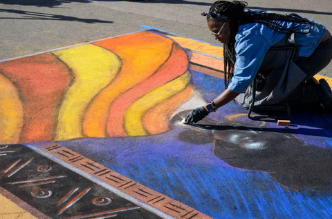 live chalk art black history month