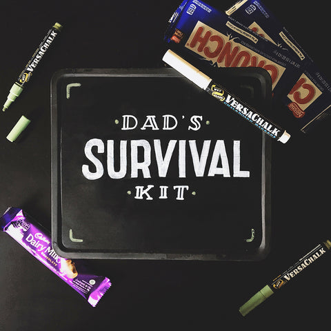 Father's Day Chalkboard Daddy Survival Kit