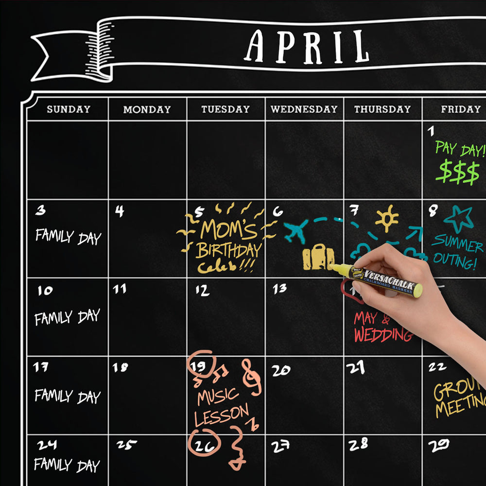 Chalkboard Wall Calendar VersaChalk