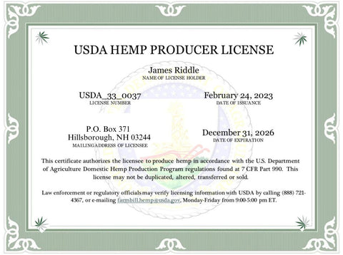 USDA Hemp License