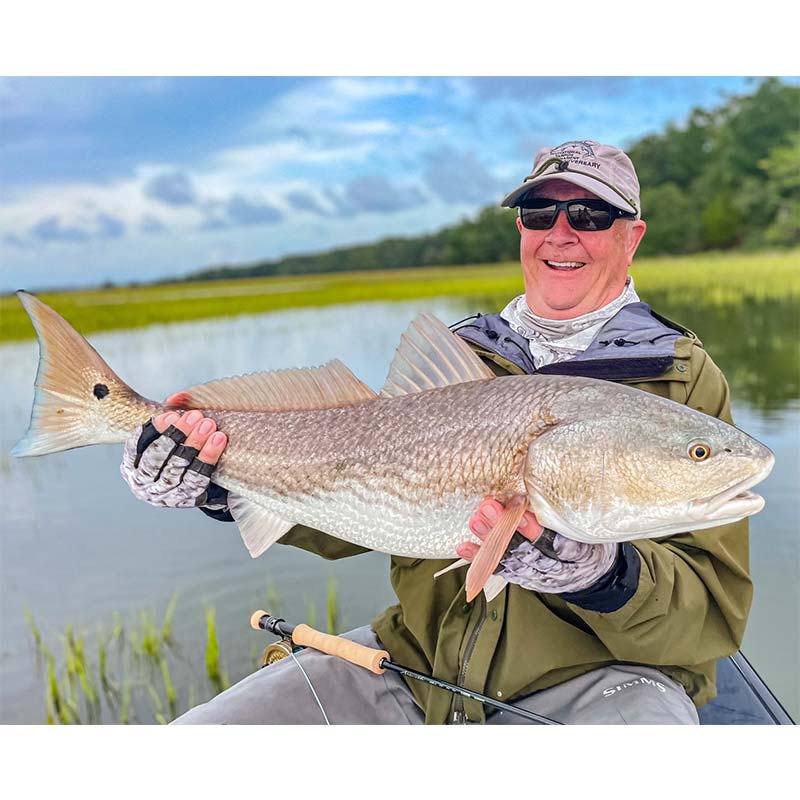 A giant inshore redfish caught last week with Captain Tuck Scott