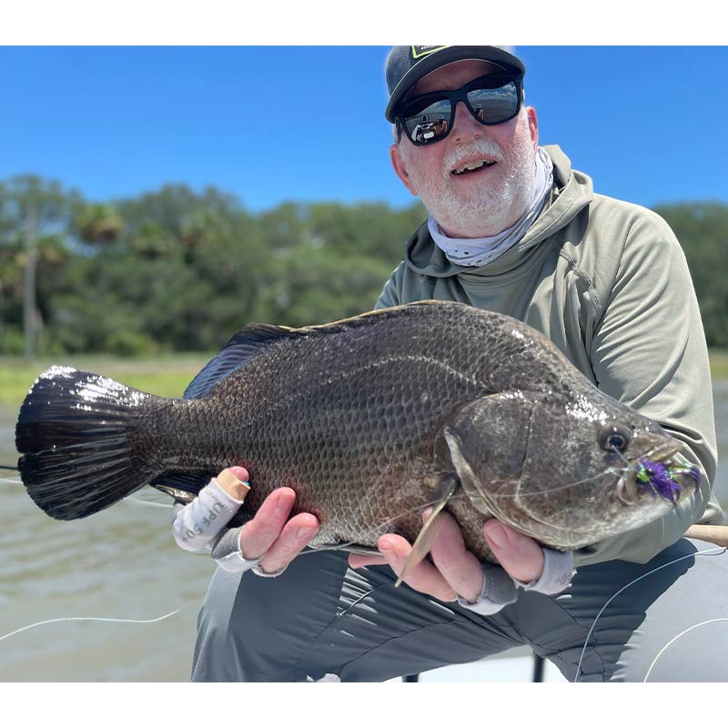 Another beautiful tripletail caught this week with Captain Tuck Scott 