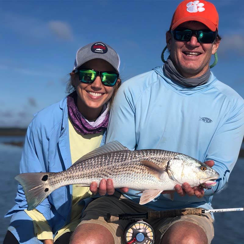 A beautiful fall redfish caught this week with Captain Tuck Scott 