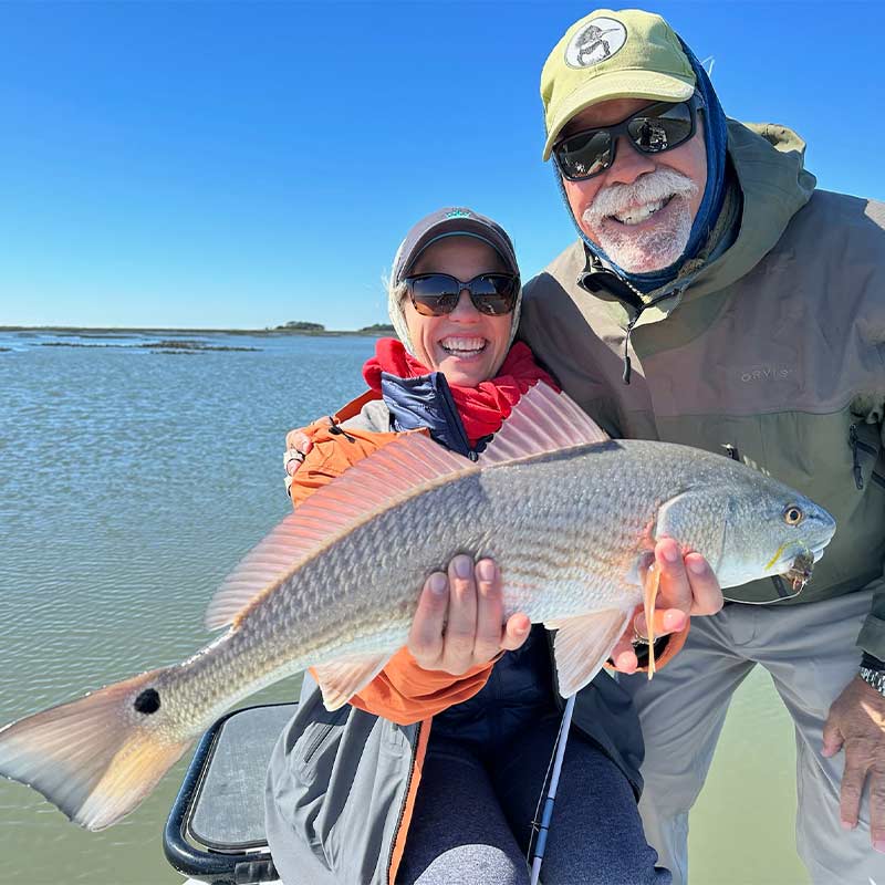 A beautiful redfish caught with Captain Tuck Scott 