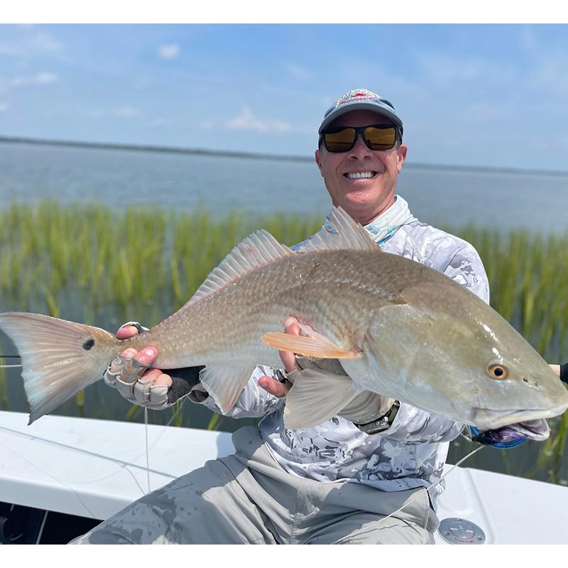 A nice Beaufort redfish taken on the fly with Captain Tuck Scott 