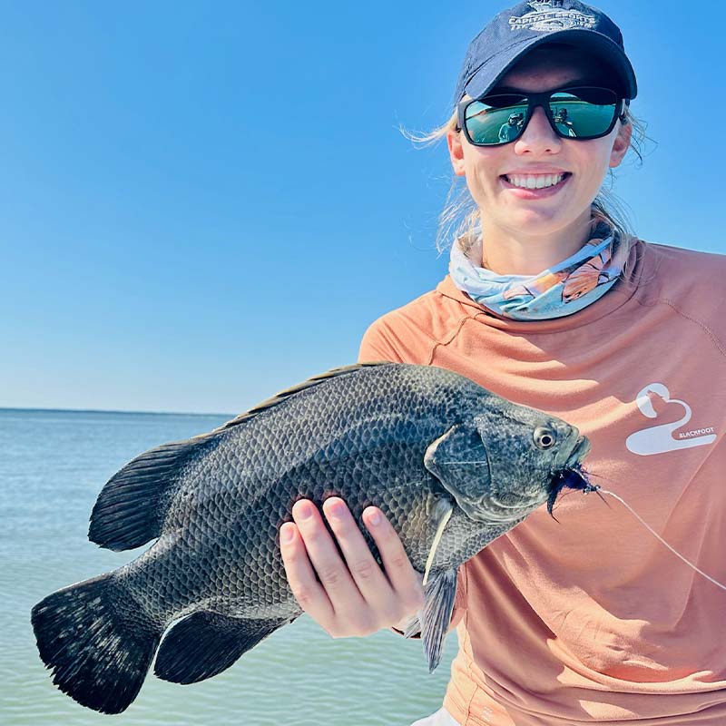 A Beaufort tripletail caught this week in beautiful conditions