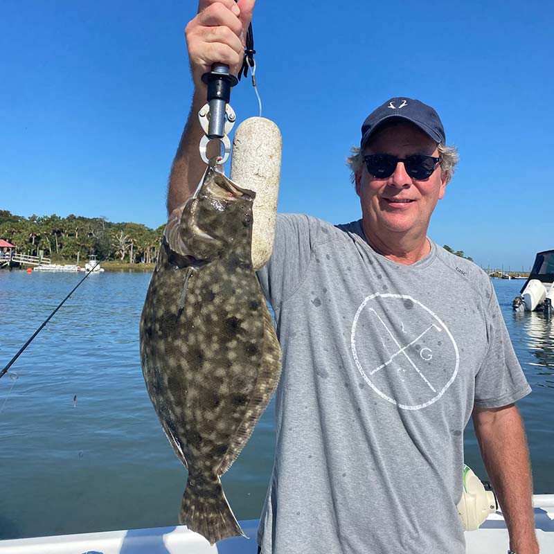 Oh, Captain Addison Rupert is still picking up the occasional nice flounder on shrimp