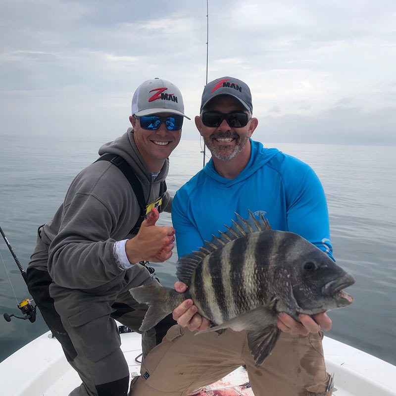 Redfin Charters with a stud sheepshead