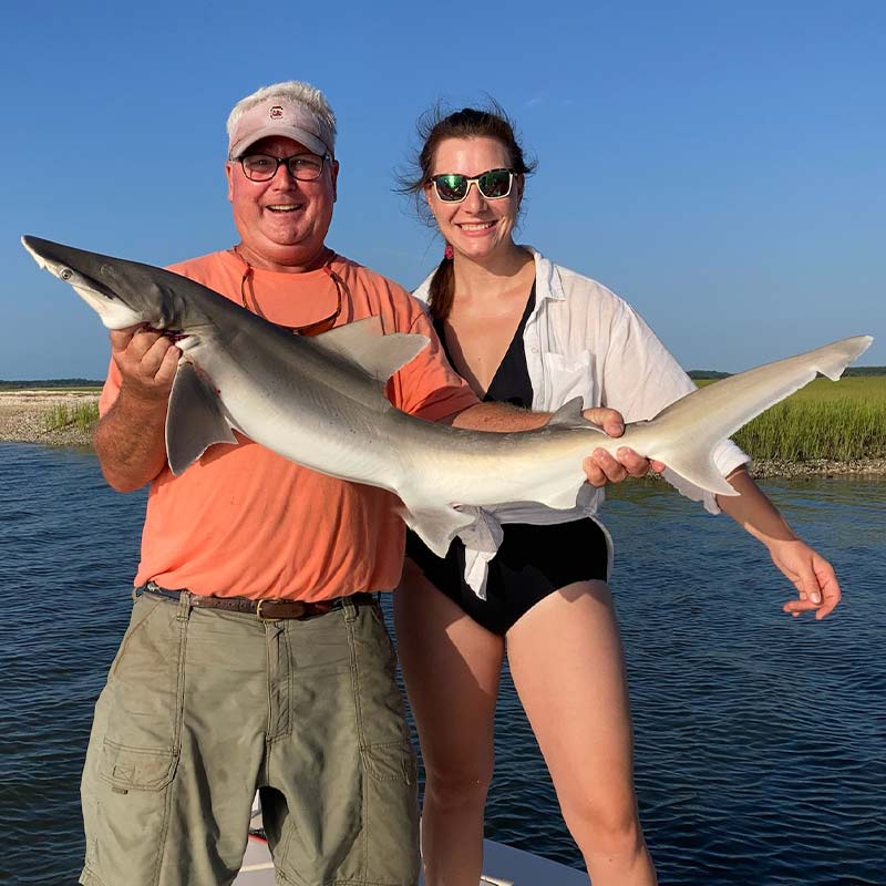 Captain Rob guided this lady to a nice bonnethead!