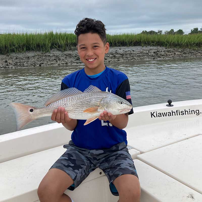 One of many reds caught this week with Captain Rob Bennett