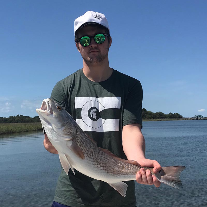 A nice redfish caught this week with Captain Rob Bennett