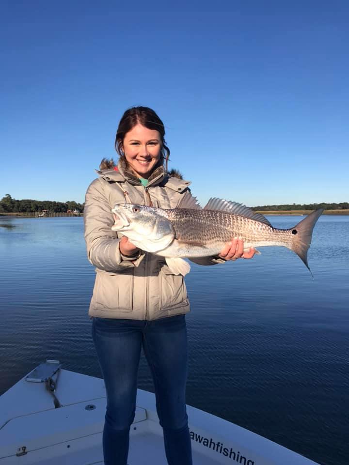 A beautiful red caught this week with Captain Rob Bennett