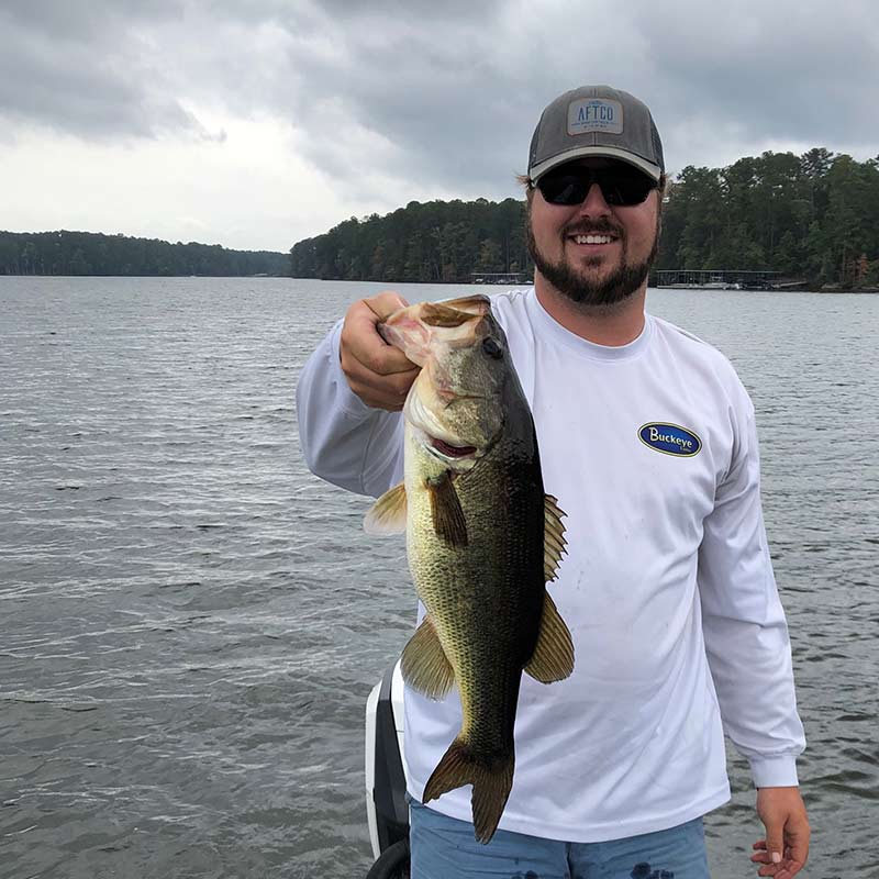 Josh Rockefeller with a nice Clarks Hill bass caught this week