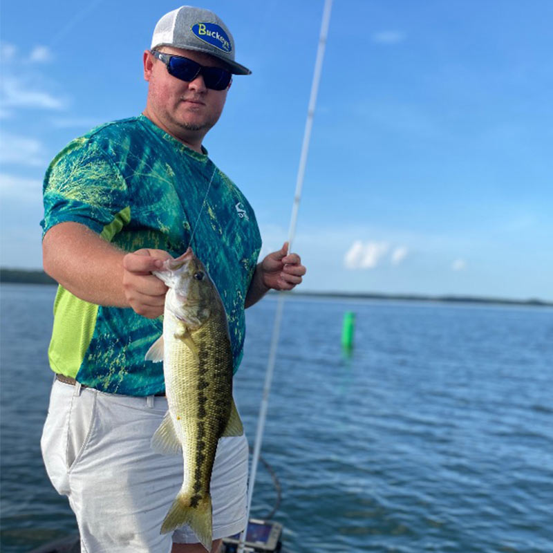 Tyler Matthews worked hard to catch this fish offshore