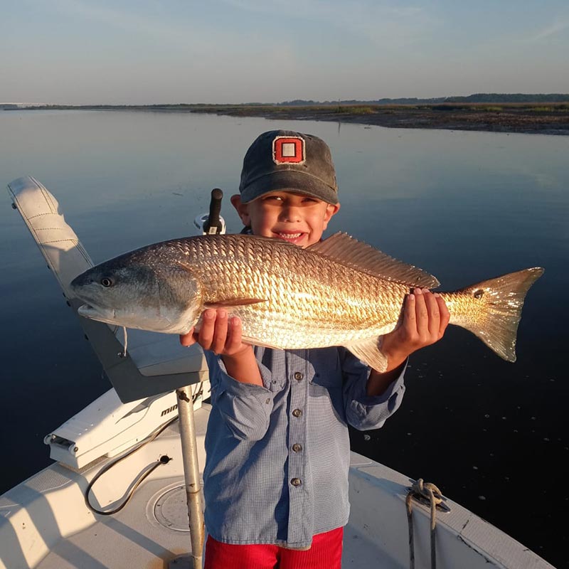 A big red caught with Captain Ron Davis, Jr. 