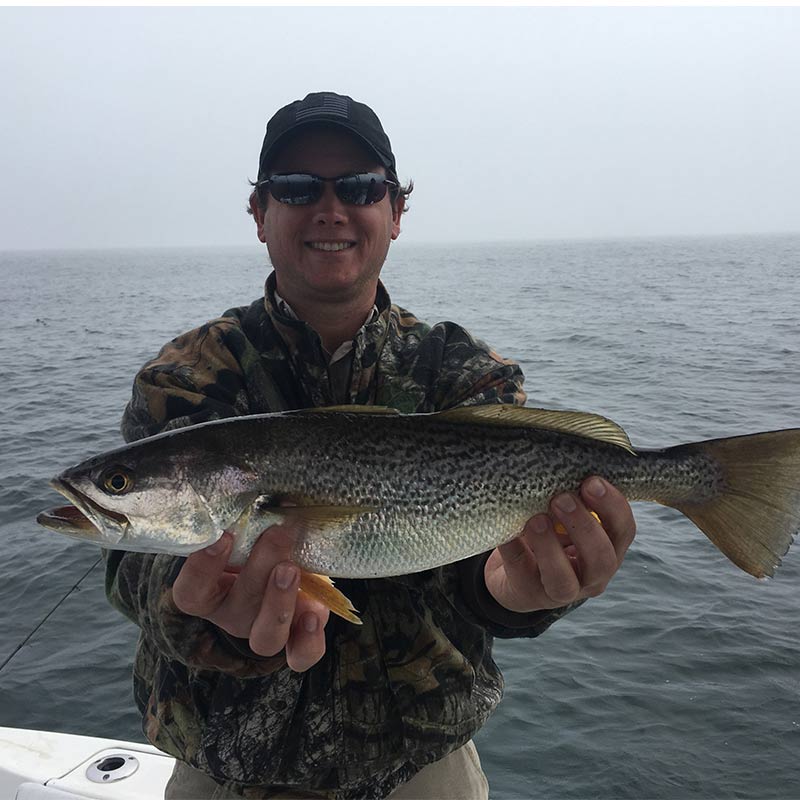 A good weakfish caught with Captain Ron Davis, Jr. 