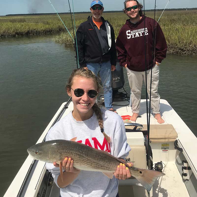 A nice redfish caught yesterday with Captain Fred Rourk