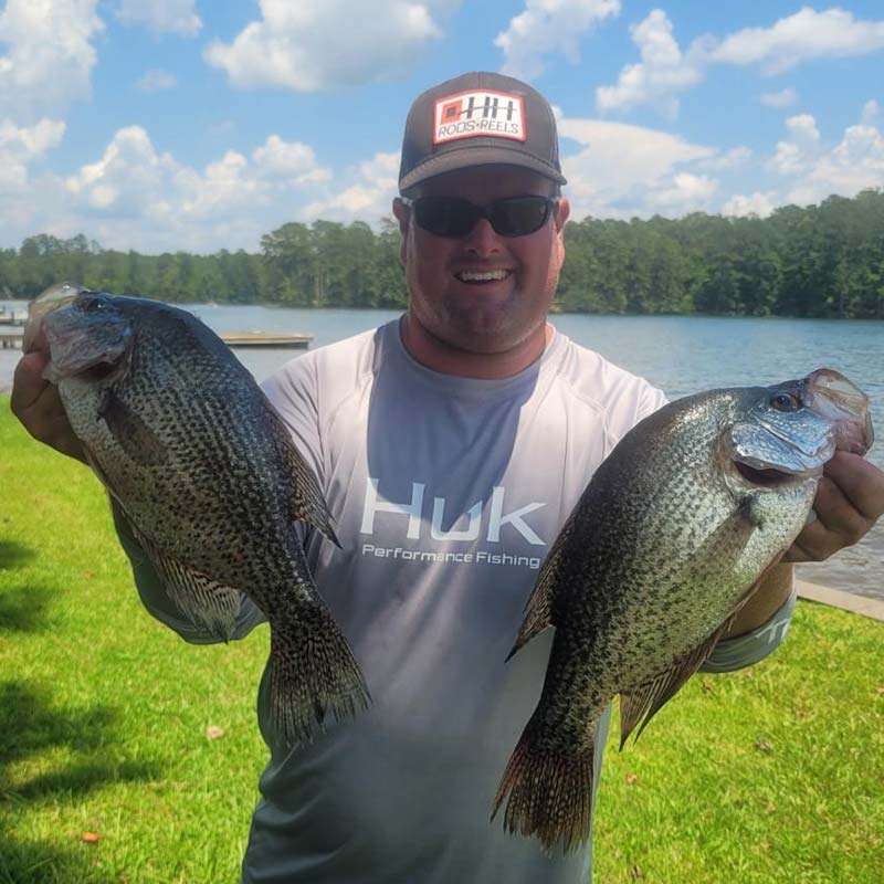 Captain Roland Addy with a couple of slabs