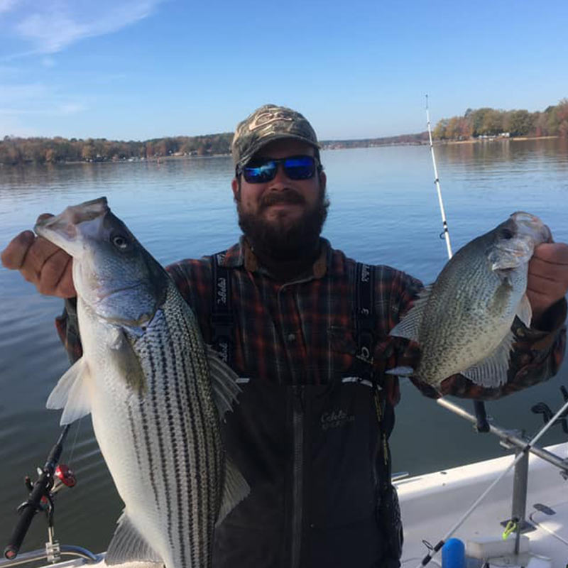 Guide Daniel Skipper with a good 'un of both species