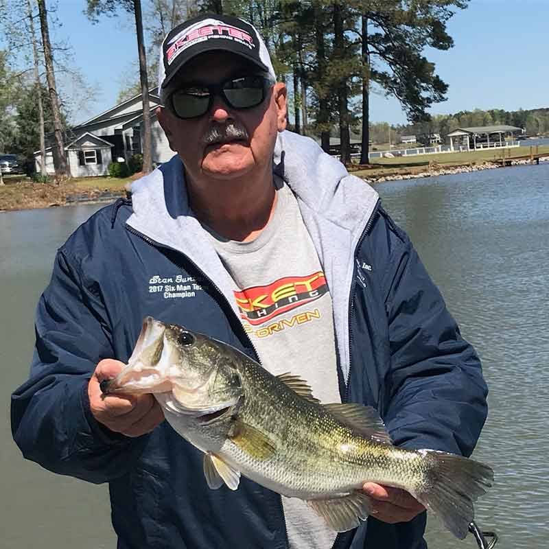 Stan Gunter with a fish caught earlier this week on Greenwood 