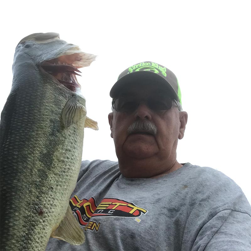 Stan Gunter with a big fish caught up shallow