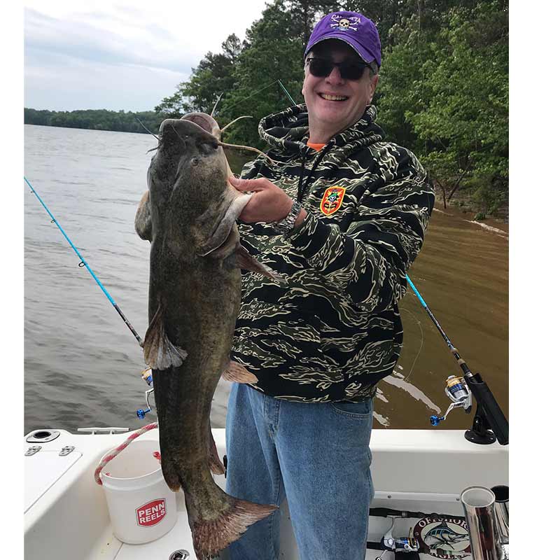 Danny Fulbright with a 19-pound flathead caught this week