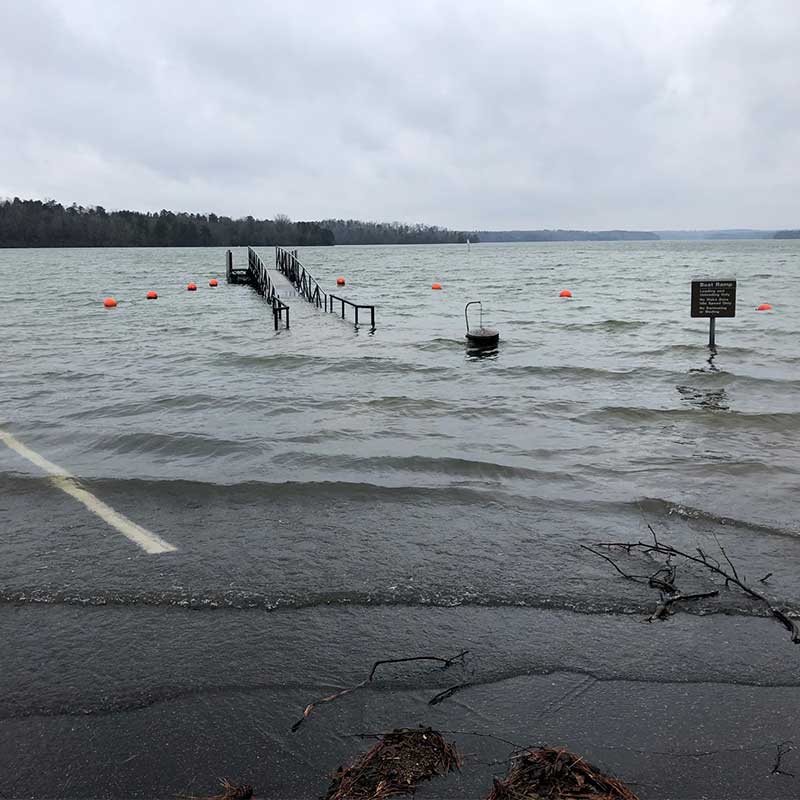 A boat ramp on Hartwell this week