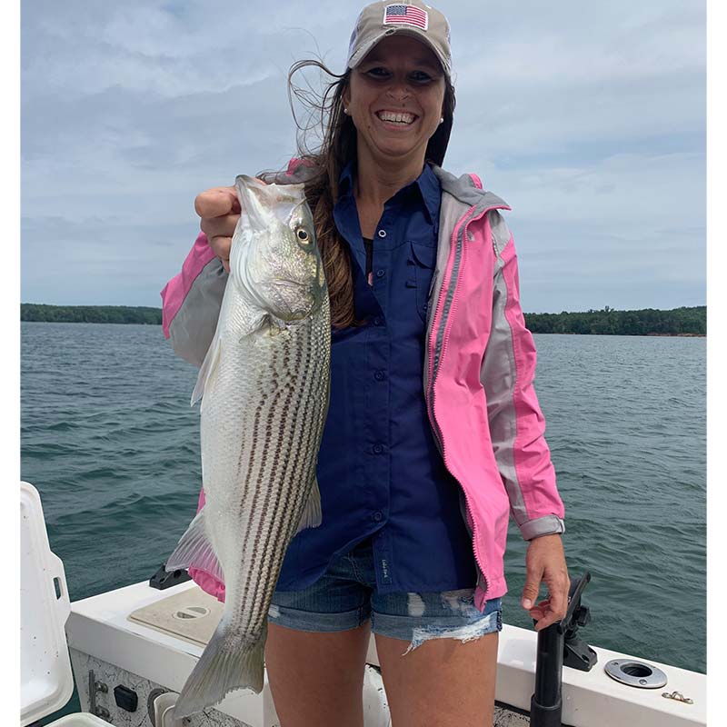 A striper caught this week with Chip Hamilton