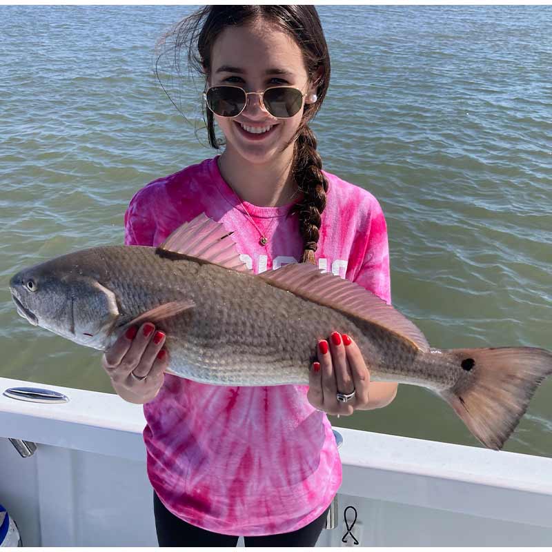 A rare redfish caught this week with Captain Kai Williams 