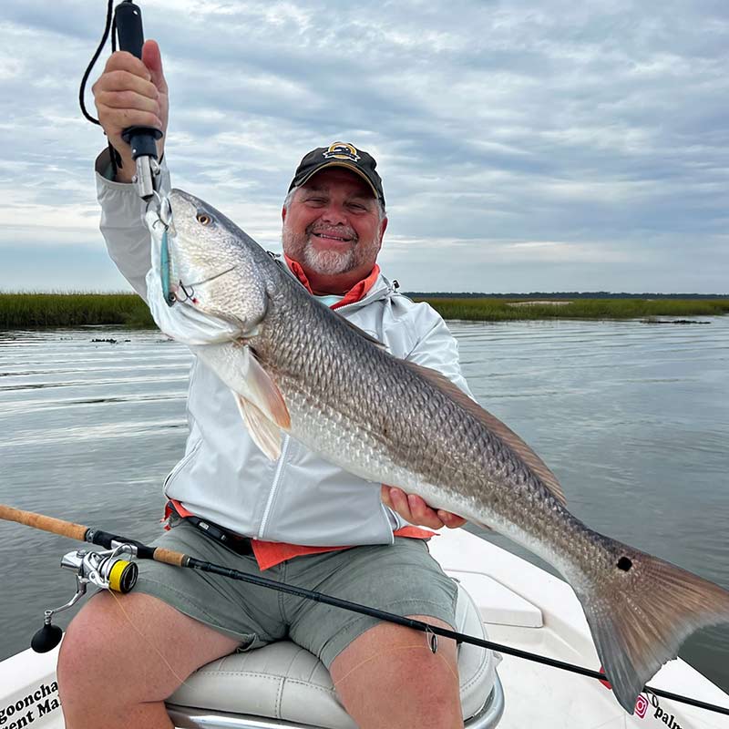 A topwater fish caught with Captain Trent Malphrus