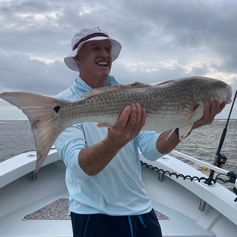 A rare bull red caught this week