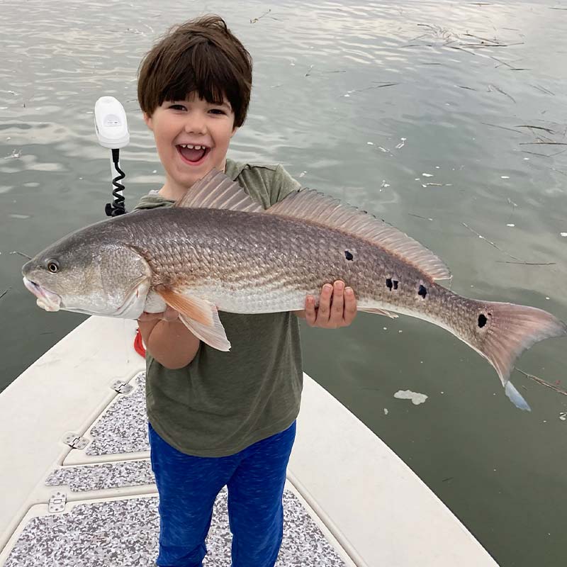 Captain Kai's son elated to have caught a good one!