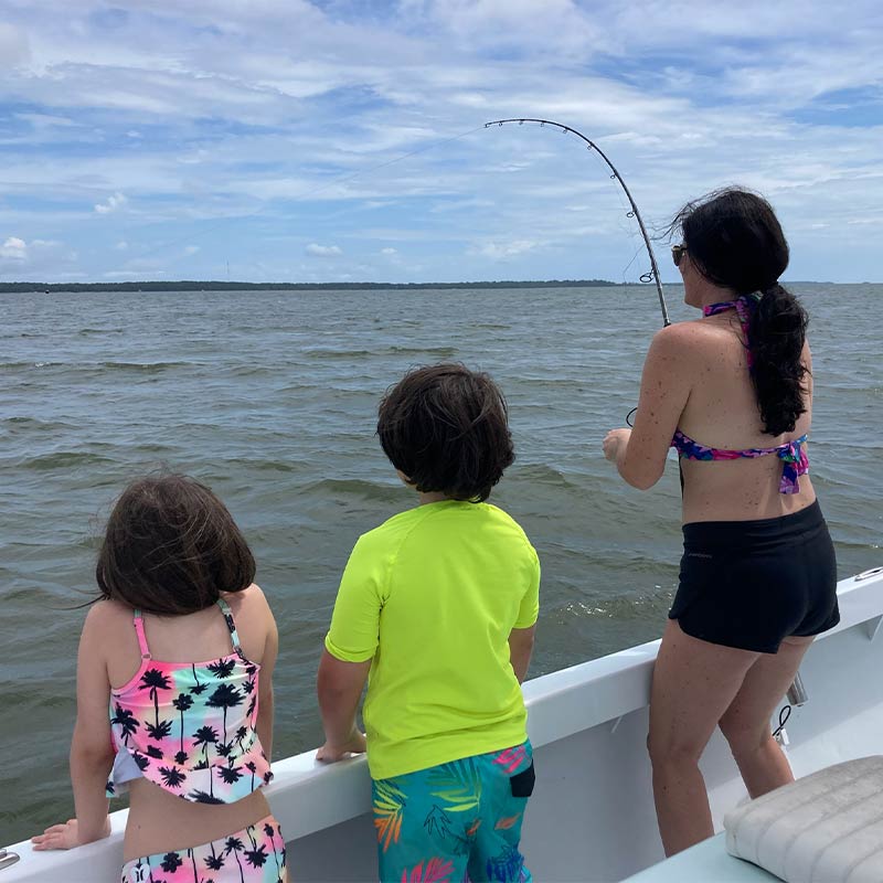 Captain Kai's wife fights a big one as their children look on