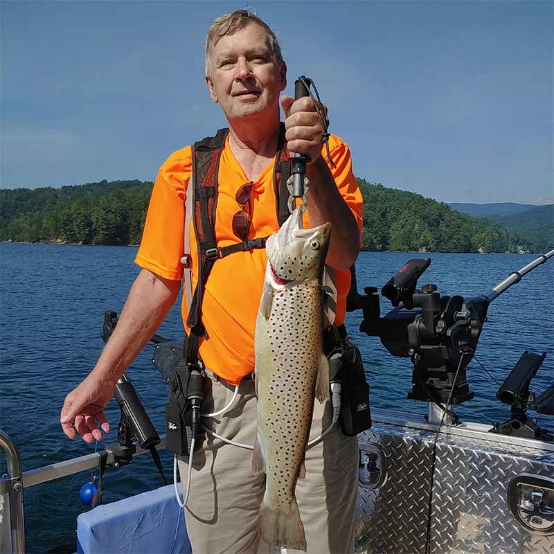 A 6-pound brown trout caught recently with Guide Sam Jones