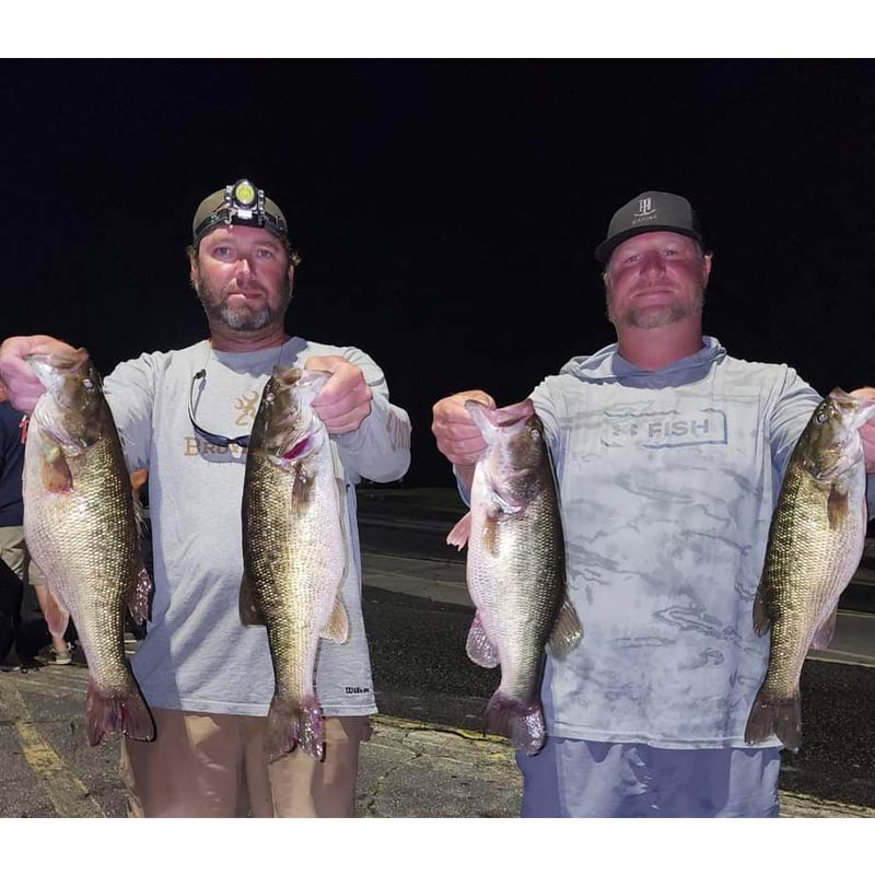 Joe and Greg with some of their winning fish