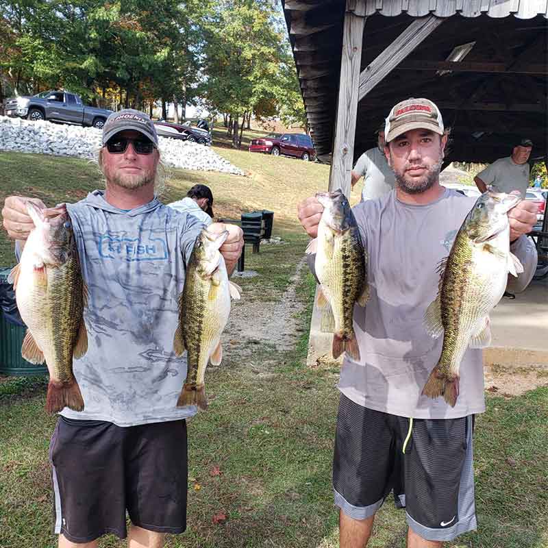 Joe Anders and Matt Guffey with some good ones caught last week on Jocassee