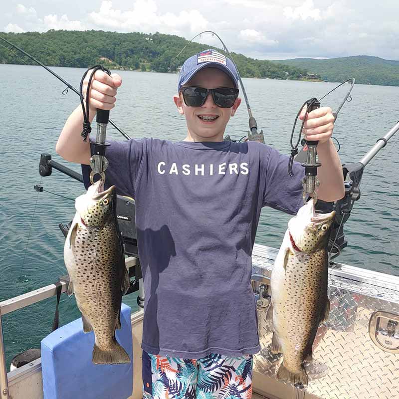 A couple of Jocassee tanks caught yesterday with Sam Jones