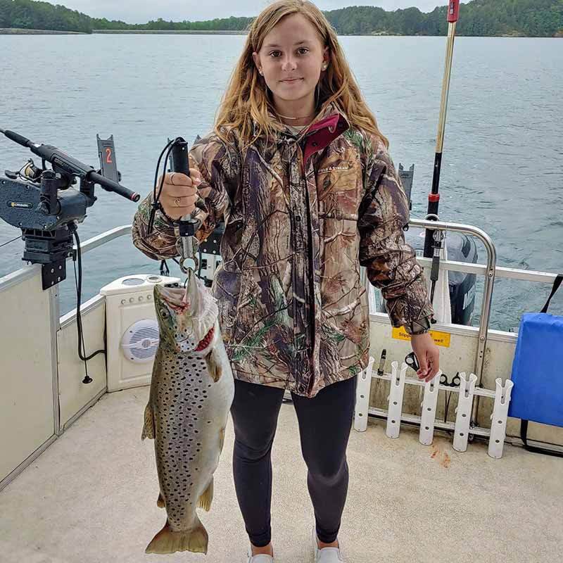 A monster brown trout caught this week with Guide Sam Jones