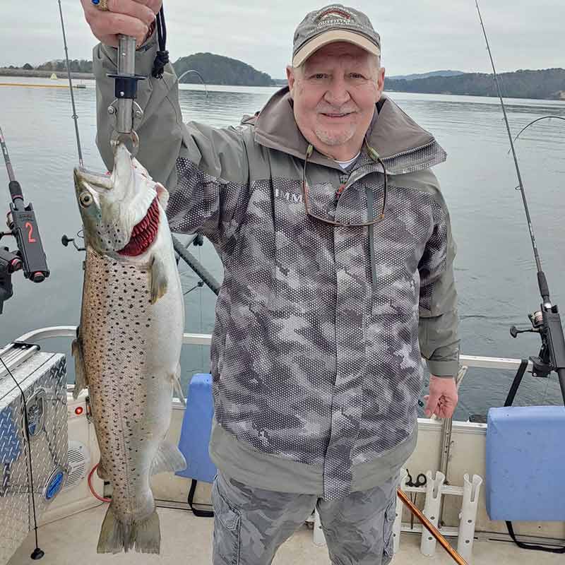 A 5-pound brown caught with Jocassee Charters this week