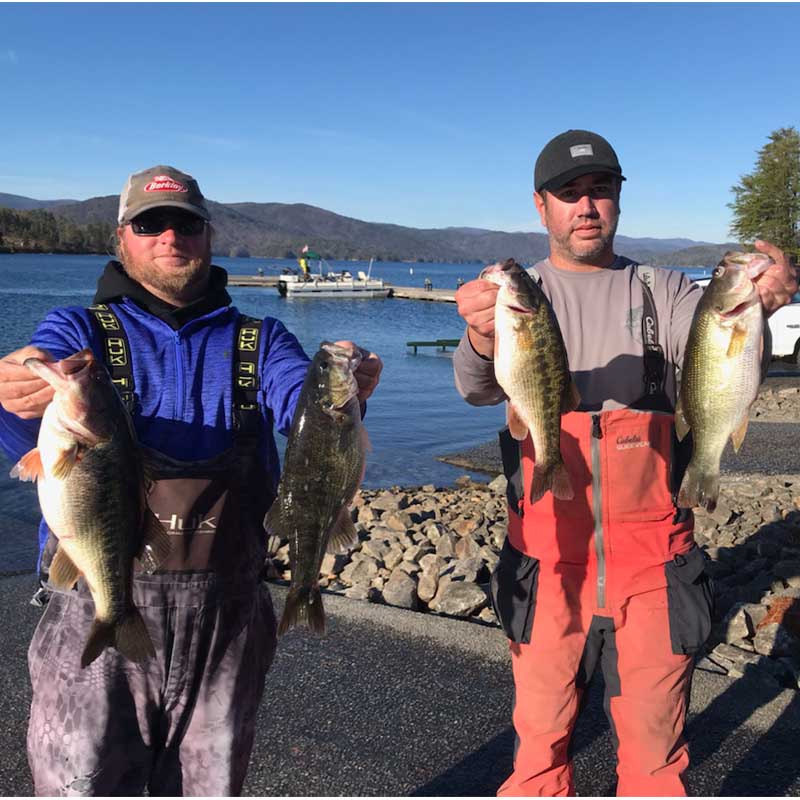 Joe Anders and Greg Glouse with a nice tournament bag caught today