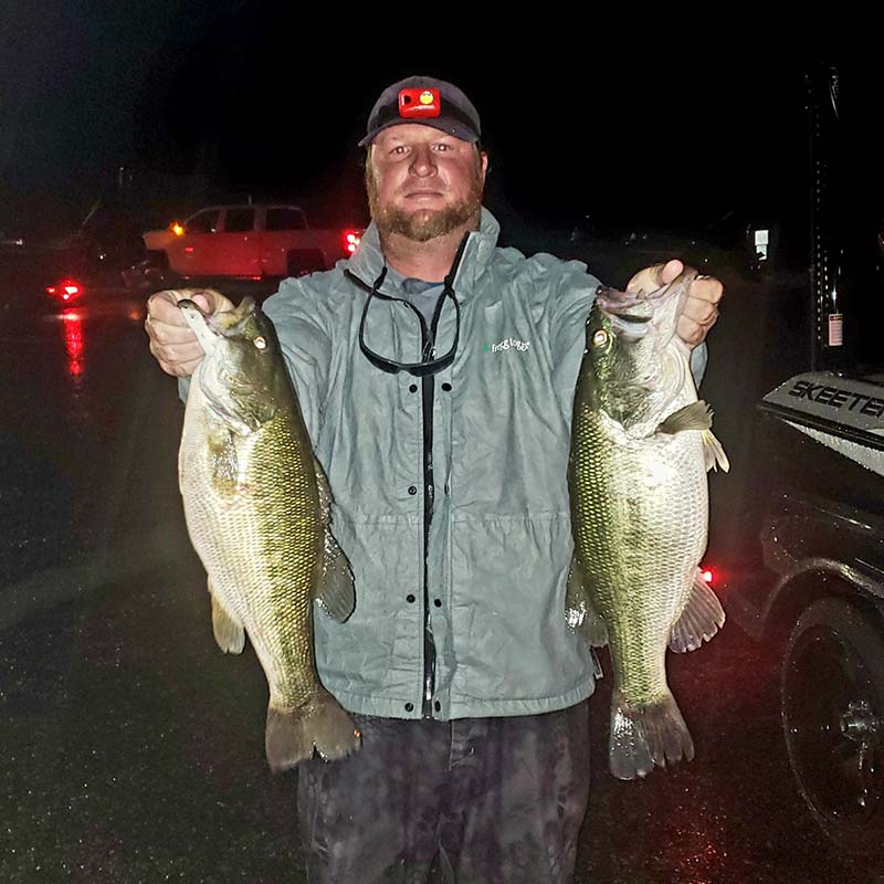 Joe Anders with a couple of big girls caught last Friday night