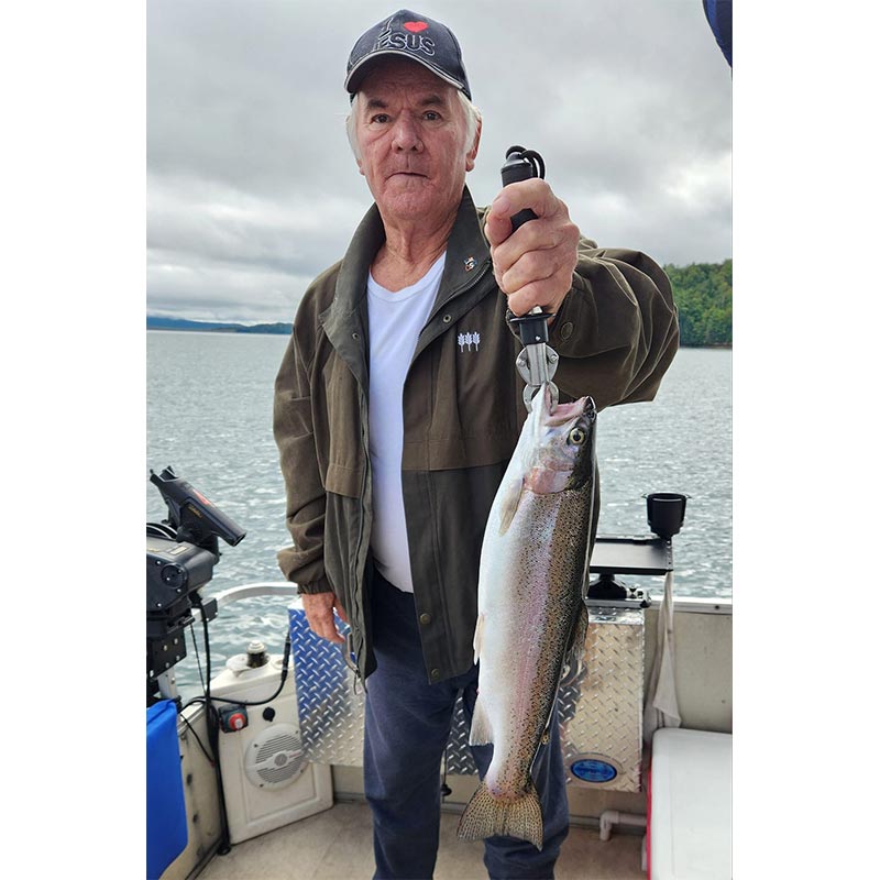 A beautiful rainbow caught with Jocassee Charters
